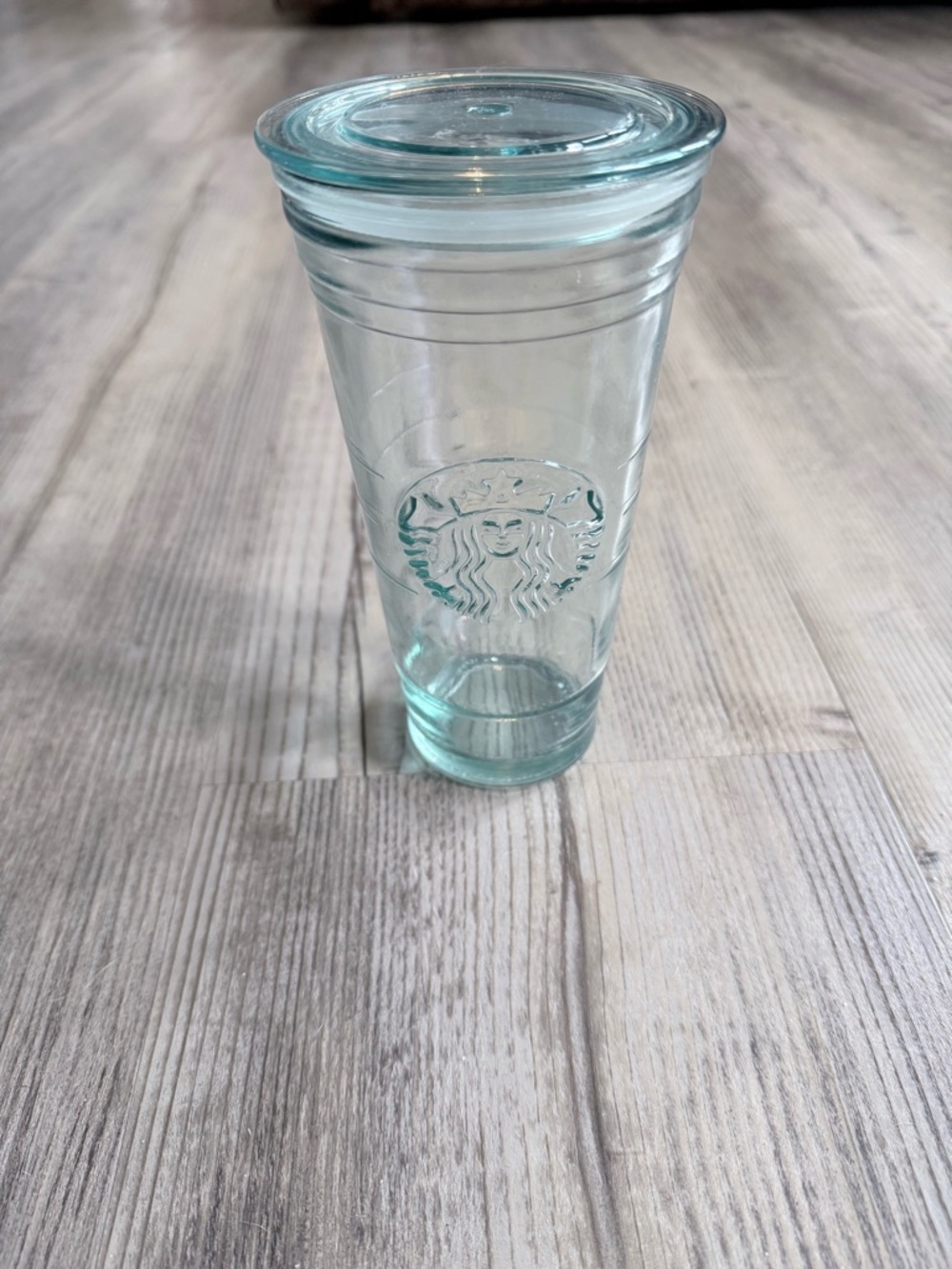 Starbucks 20 oz Venti Recycled Green Glass Cold Cup Tumbler Made in Spain